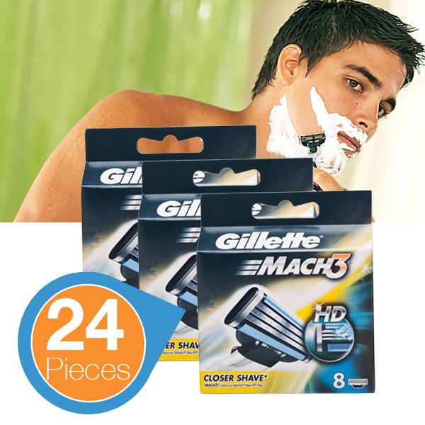 iBood Health & Beauty - 24-Pack Gillette Mach 3 HD mesjes