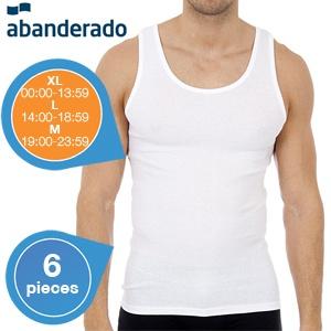 iBood Health & Beauty - 6-pack Abanderado herenonderhemden van 100% katoen - Maat L (online van 14:00-18:59)