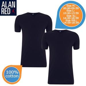 iBood Health & Beauty - Alan Red West-Virginia t-shirts (duo pack), donkerblauw ? maat L online 10:00-13:59