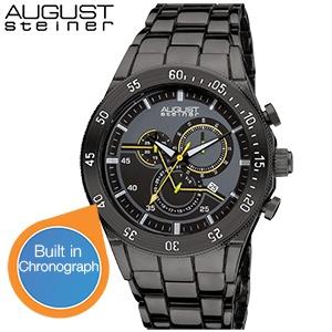 iBood Health & Beauty - August Steiner herenhorloge met chronograaf, metaal, zwart (online tot 12:59) iBood Health & Beauty - August Steiner herenhorloge met chronograaf, metaal, zwart (online tot 12:59)