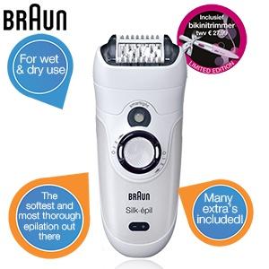 iBood Health & Beauty - Braun Silk epil wet & dry epilator met limited edition bikinistyler en vele extra?s!