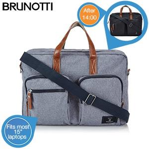 iBood Health & Beauty - Brunotti Reporter schoudertas, grijs - voor al je spullen en laptops tot 15"- online tot 13:59