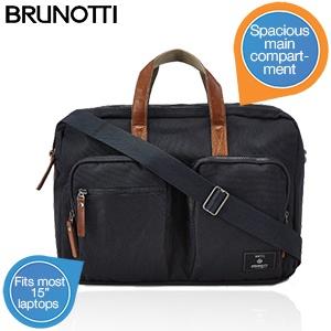 iBood Health & Beauty - Brunotti Reporter schoudertas, Navy - voor al je spullen en laptops tot 15"
