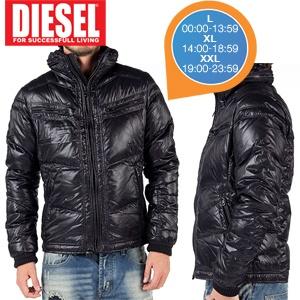 iBood Health & Beauty - Diesel Wanton heren winterjas met dons en veren ? Zwart in maat XL (online van 14:00-18:59)