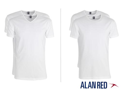 iBood Health & Beauty - Duopack Alan Red basic T-shirts - wit