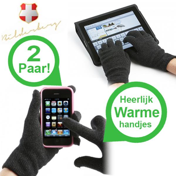 iBood Health & Beauty - Duopack Bilderberg touchscreen gloves iBood Health & Beauty - Duopack Bilderberg touchscreen gloves