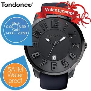 iBood Health & Beauty - Een prachtig Valentijnscadeau: Tendence TS151002 Gulliver Slim horloge, zwart