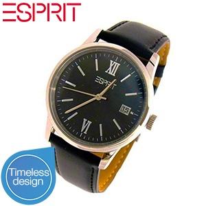 iBood Health & Beauty - Esprit horloge met roestvrij stalen kast en lederen band