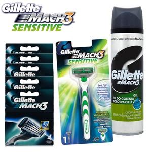 iBood Health & Beauty - Gillette Mach3 Sensitive scheerpakket iBood Health & Beauty - Gillette Mach3 Sensitive scheerpakket