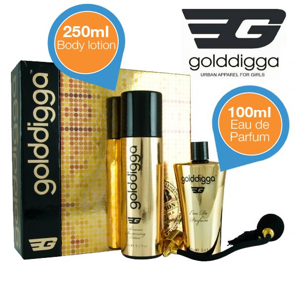 iBood Health & Beauty - Golddigga EDP 100ml + Shimmering Body Lotion 250ml iBood Health & Beauty - Golddigga EDP 100ml + Shimmering Body Lotion 250ml