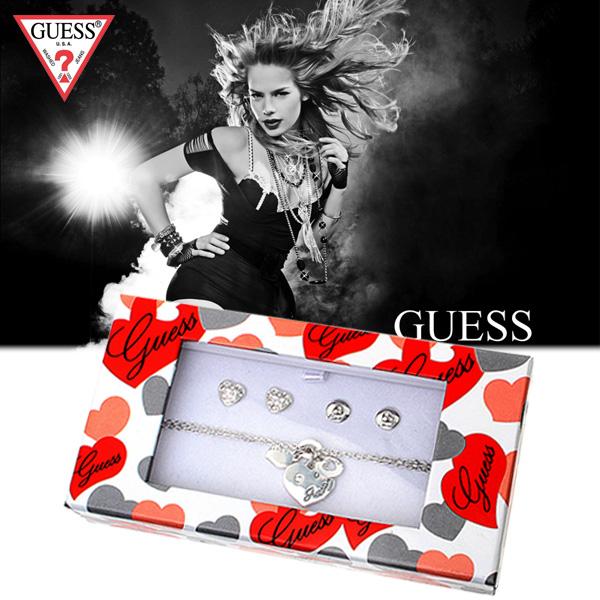 iBood Health & Beauty - Guess 2 paar oorbellen + ketting iBood Health & Beauty - Guess 2 paar oorbellen + ketting