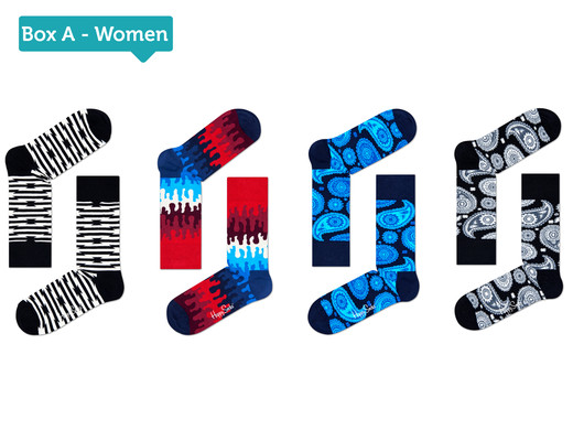 iBood Health & Beauty - Happy Socks 4 paar heren- of damessokken