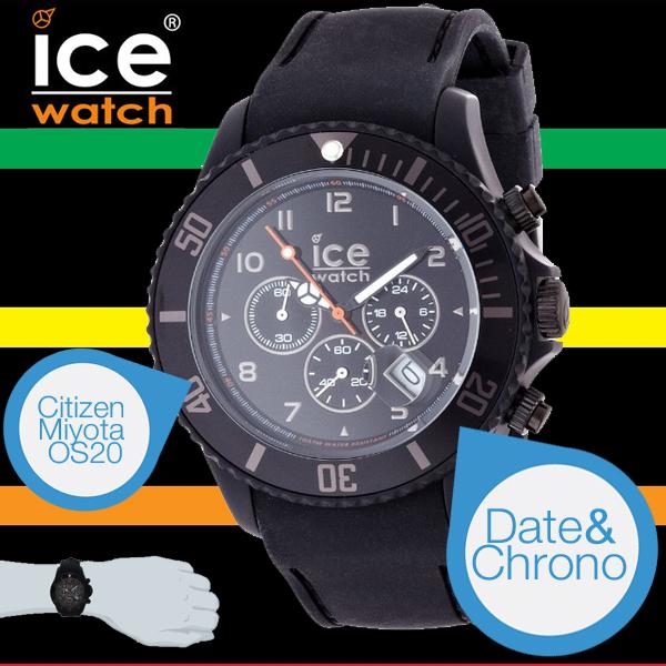 iBood Health & Beauty - Ice Watch Chrono Matte Big - Zwart iBood Health & Beauty - Ice Watch Chrono Matte Big - Zwart