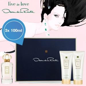 iBood Health & Beauty - Live in Love Verzorgingspakket by Oscar de la Renta ? EDP 100ml, Bodylotion 100ml en Douchegel 100ml iBood Health & Beauty - Live in Love Verzorgingspakket by Oscar de la Renta ? EDP 100ml, Bodylotion 100ml en Douchegel 100ml