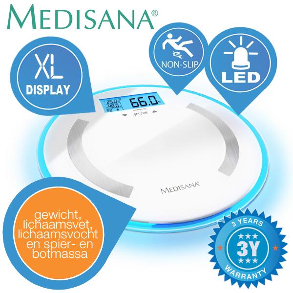 iBood Health & Beauty - Medisana Lichaamsanalyse Weegschaal iBood Health & Beauty - Medisana Lichaamsanalyse Weegschaal