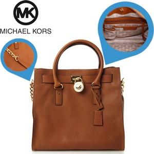 iBood Health & Beauty - Michael Kors Hamilton North South Leather Tote - Met gouden hardware ? Brandy