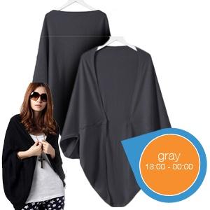 iBood Health & Beauty - Oversize Cardigan met vleermuismouwen - grijs iBood Health & Beauty - Oversize Cardigan met vleermuismouwen - grijs
