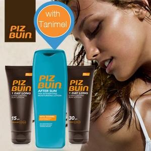 iBood Health & Beauty - Piz Buin ? ultiem '1 Day Long' zonpakket (SPF 15 + 30 en Aftersun met Tanimel) iBood Health & Beauty - Piz Buin ? ultiem '1 Day Long' zonpakket (SPF 15 + 30 en Aftersun met Tanimel)