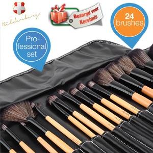 iBood Health & Beauty - Professionele Bilderberg Beauty 24-delige make-up borstel set met Travel Case in cadeauverpakking