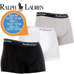 iBood Health & Beauty - Ralph Lauren Heren Boxer 3-pack Wit+Zwart+Grijs - Maat M