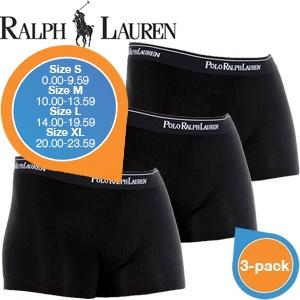 iBood Health & Beauty - Ralph Lauren Heren Boxer 3-pack (Zwart) - Maat L