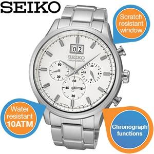 iBood Health & Beauty - Seiko herenhorloge met chronograaf iBood Health & Beauty - Seiko herenhorloge met chronograaf