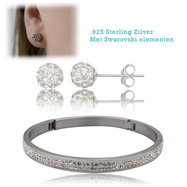 iBood Health & Beauty - Set van een armband en oorstekers iBood Health & Beauty - Set van een armband en oorstekers