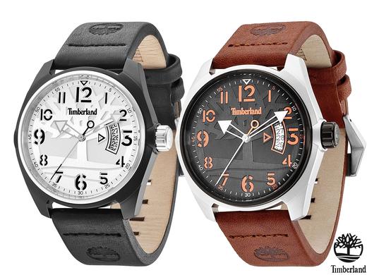 iBood Health & Beauty - Timberland herenhorloge met echt lederen band