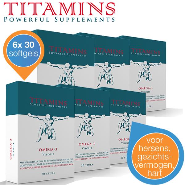 iBood Health & Beauty - Titamins 180x Omega-3 Visolie softgels