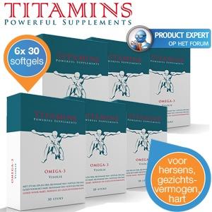 iBood Health & Beauty - Titamins Omega-3 Visolie voedingssupplement - 180 softgels iBood Health & Beauty - Titamins Omega-3 Visolie voedingssupplement - 180 softgels