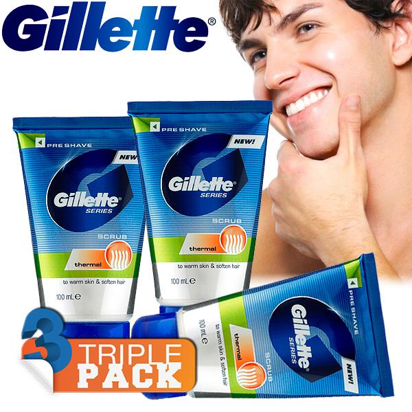 iBood Health & Beauty - Triple pack Gillette skin thermal scrub iBood Health & Beauty - Triple pack Gillette skin thermal scrub