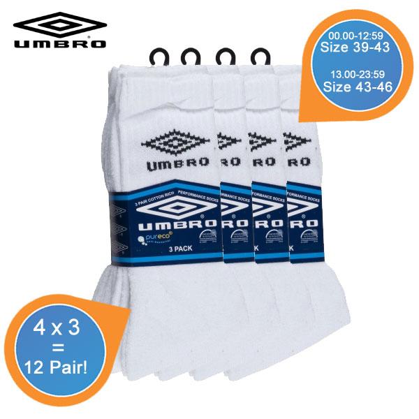 iBood Health & Beauty - Umbro witte heren sportsokken