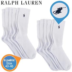 iBood Health & Beauty - Zes paar Ralph Lauren business-sokken, wit, maat 40-46 - combipack iBood Health & Beauty - Zes paar Ralph Lauren business-sokken, wit, maat 40-46 - combipack
