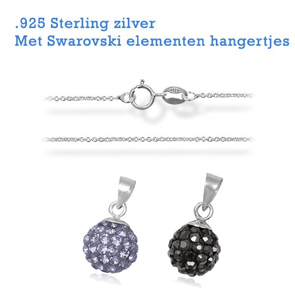 iBood Health & Beauty - Zilveren ketting met 2 hangertjes