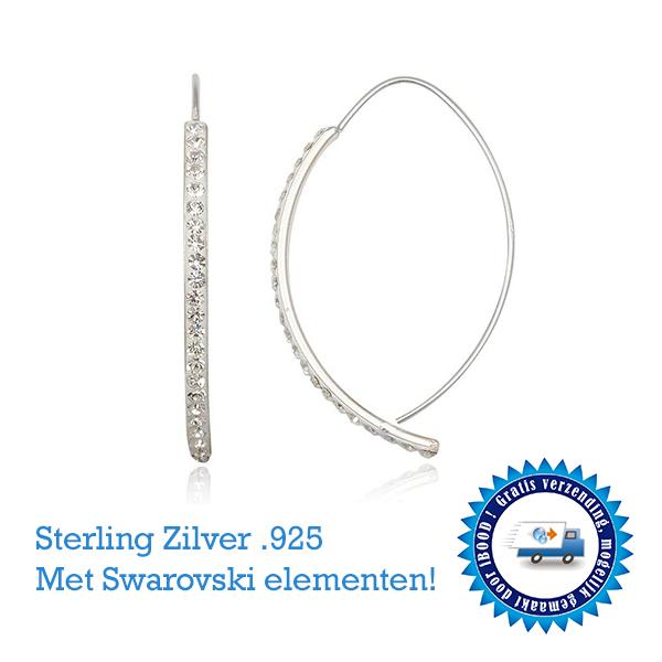 iBood Health & Beauty - Zilveren oorbellen met Swarovski Element iBood Health & Beauty - Zilveren oorbellen met Swarovski Element