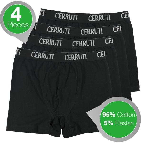 iBood Health & Beauty - Zwarte Cerruti boxershorts, set van 4