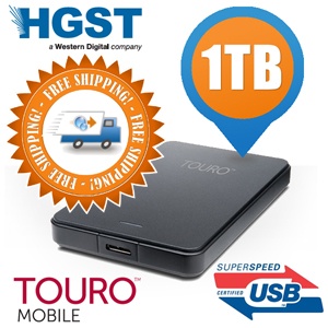 iBood - HGST Touro Mobile USB 3.0 gevoede schijf met 1 TB iBood - HGST Touro Mobile USB 3.0 gevoede schijf met 1 TB