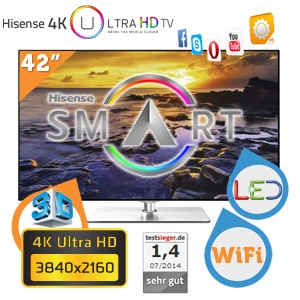 iBood - Hisense 42-inch UltraHD 3D LED SmartTV - de TV van de toekomst, scoor je vandaag! iBood - Hisense 42-inch UltraHD 3D LED SmartTV - de TV van de toekomst, scoor je vandaag!