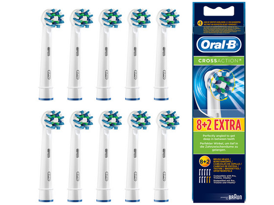 iBood Home & Living - 10x Oral-B CrossAction Opzetborstel iBood Home & Living - 10x Oral-B CrossAction Opzetborstel