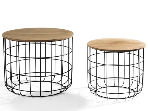 iBood Home & Living - 2x Bijzettafel Basket