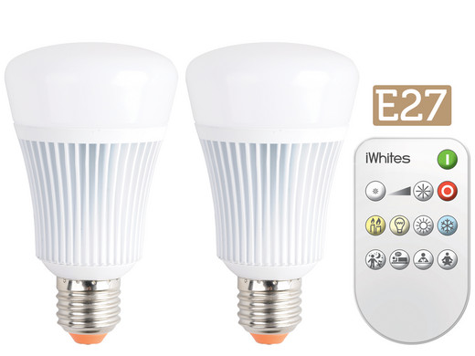 iBood Home & Living - 2x iDual iWhites LED | Afstandsbediening