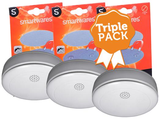 iBood Home & Living - 3-pack Smartwares Rookmelders incl. montagekits ? 10 jaar veiligheid thuis iBood Home & Living - 3-pack Smartwares Rookmelders incl. montagekits ? 10 jaar veiligheid thuis