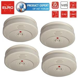 iBood Home & Living - 4-Pack Elro Optische Rookmelders incl. batterijen iBood Home & Living - 4-Pack Elro Optische Rookmelders incl. batterijen