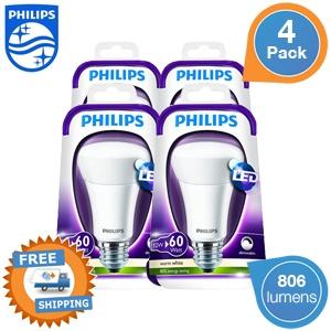 iBood Home & Living - 4-Pack Philips E27 dimbare LED-lampen met warm wit licht en 806 lumen - FREE SHIPPING!