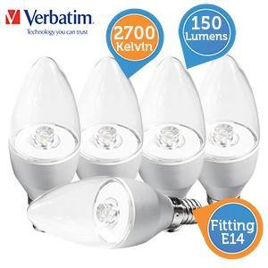 iBood Home & Living - 5-Pack Verbatim 3.7W LED E14 Kaarslampen iBood Home & Living - 5-Pack Verbatim 3.7W LED E14 Kaarslampen