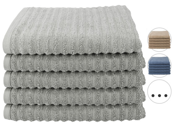 iBood Home & Living - 5x Wave Handdoeken | 70 x 140 cm iBood Home & Living - 5x Wave Handdoeken | 70 x 140 cm