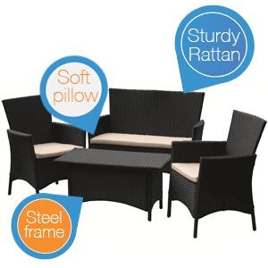 iBood Home & Living - 7-delige Loungeset Jamaica ? Creëer een gezellig hoekje in jouw tuin met deze set iBood Home & Living - 7-delige Loungeset Jamaica ? Creëer een gezellig hoekje in jouw tuin met deze set