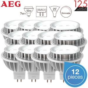 iBood Home & Living - AEG 12-Pack dimbare LED Spots GU5.3 7W en 3000K iBood Home & Living - AEG 12-Pack dimbare LED Spots GU5.3 7W en 3000K