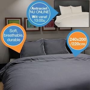 iBood Home & Living - Ambianzz Lits-Jumeaux dekbedovertrek Uni Bies ? Antraciet (online van 00:00-12:59u) iBood Home & Living - Ambianzz Lits-Jumeaux dekbedovertrek Uni Bies ? Antraciet (online van 00:00-12:59u)