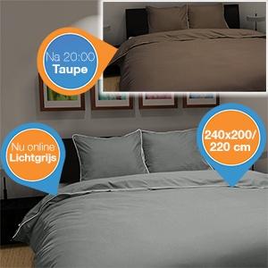 iBood Home & Living - Ambianzz Lits-Jumeaux dekbedovertrek Uni Bies ? Lichtgrijs (online van 13:00-19:59u) iBood Home & Living - Ambianzz Lits-Jumeaux dekbedovertrek Uni Bies ? Lichtgrijs (online van 13:00-19:59u)
